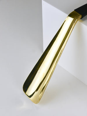 Carl Auböck Brass Shoehorn no. 4225, Leather Handle, Vienna, 1950s