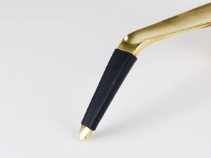 Carl Auböck Brass Shoehorn no. 4225, Leather Handle, Vienna, 1950s
