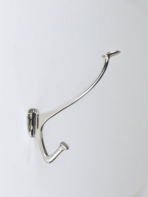Up to 4 Adolf Loos Art Nouveau Nickel Brass Wall Hooks Café Capua Vienna, 1900s