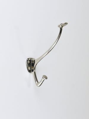 Up to 4 Adolf Loos Art Nouveau Nickel Brass Wall Hooks Café Capua Vienna, 1900s