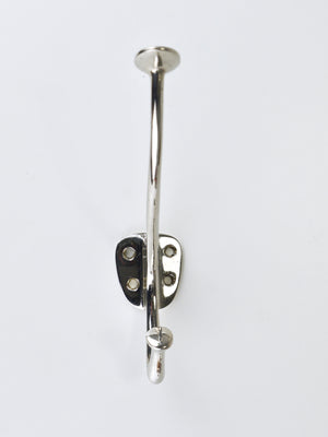 Up to 4 Adolf Loos Art Nouveau Nickel Brass Wall Hooks Café Capua Vienna, 1900s