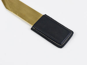 Carl Aubock Large Letter Opener Knife No. 4215, Brass, Leather, Vienna 1950s