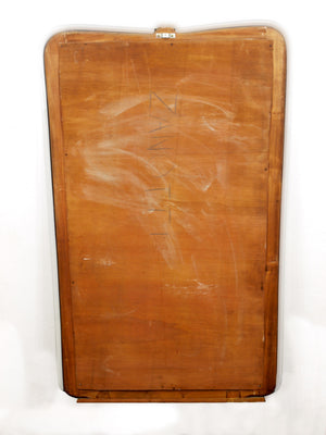 Grand Paolo Buffa Cherry & Brass Wall Mirror, Mid-Century Italy, ca. 1940s