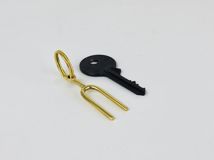 Carl Auböck Midcentury Tuning Fork Handmade Key Ring Chain Holder