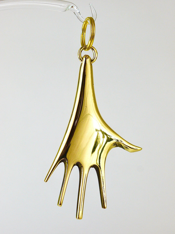 Carl Auböck Midcentury Very Large Hand Figurine Key Ring Chain Holder