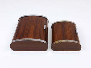 1930s Carl Aubock Large Art Deco Jewelry Storage Cigarette Box, Roll Top, Vienna