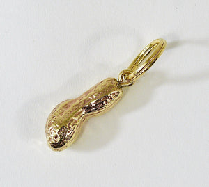 Carl Auböck Handgefertigter Schlüsselanhänger „Peanut“ aus Messing, Mid-Century Modern