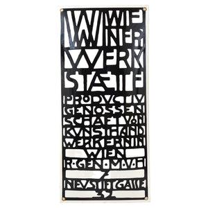 Rare enseigne publicitaire émaillée bombée Wiener Werkstaette Vienna Art nouveau