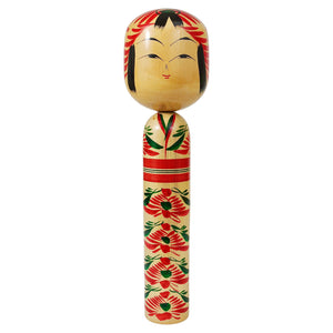 Sculpture décorative de poupée Kokeshi du nord du Japon, peinte à la main, signée