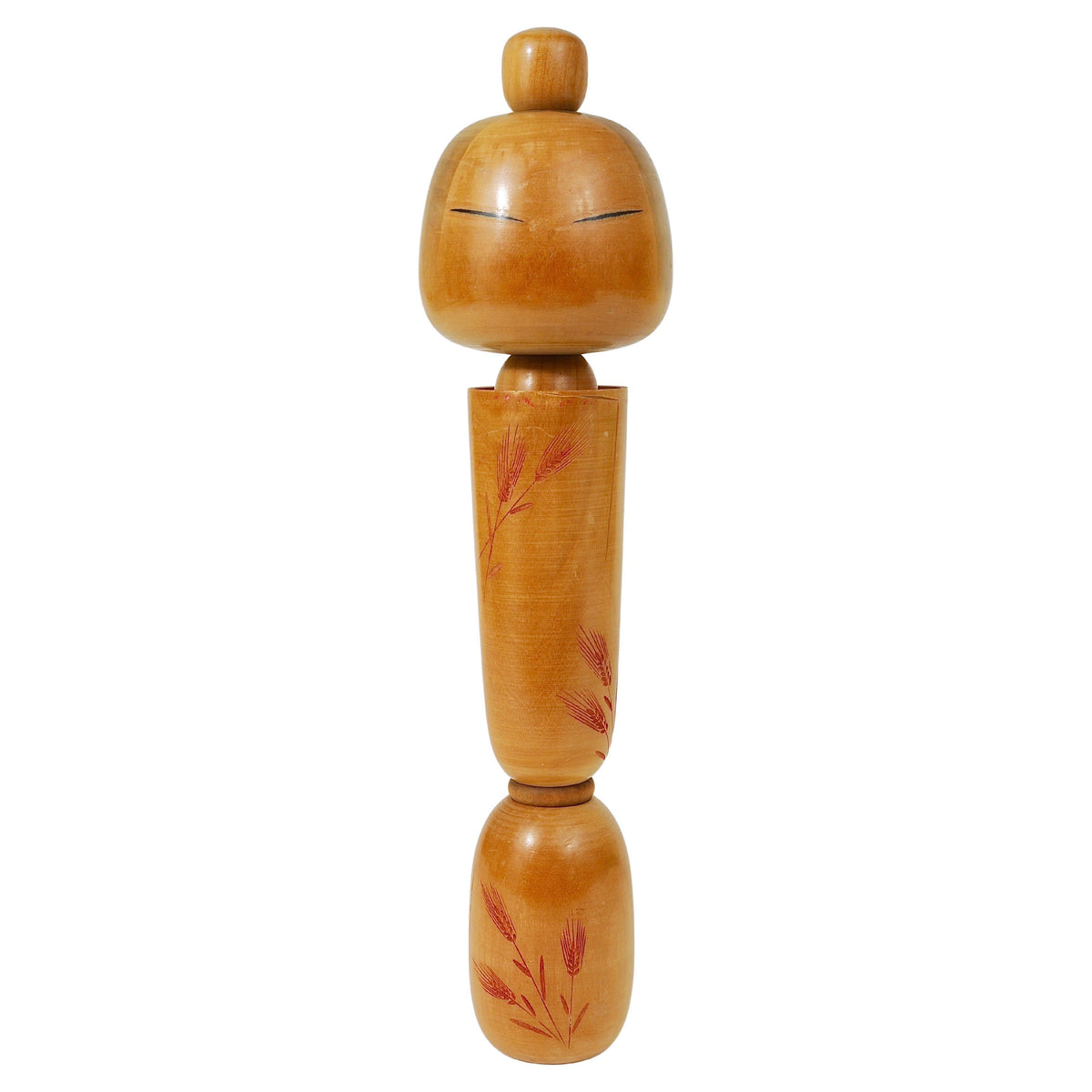 Dekorative Sadao Kishi Kokeshi-Puppenskulptur aus Japan, handbemalt