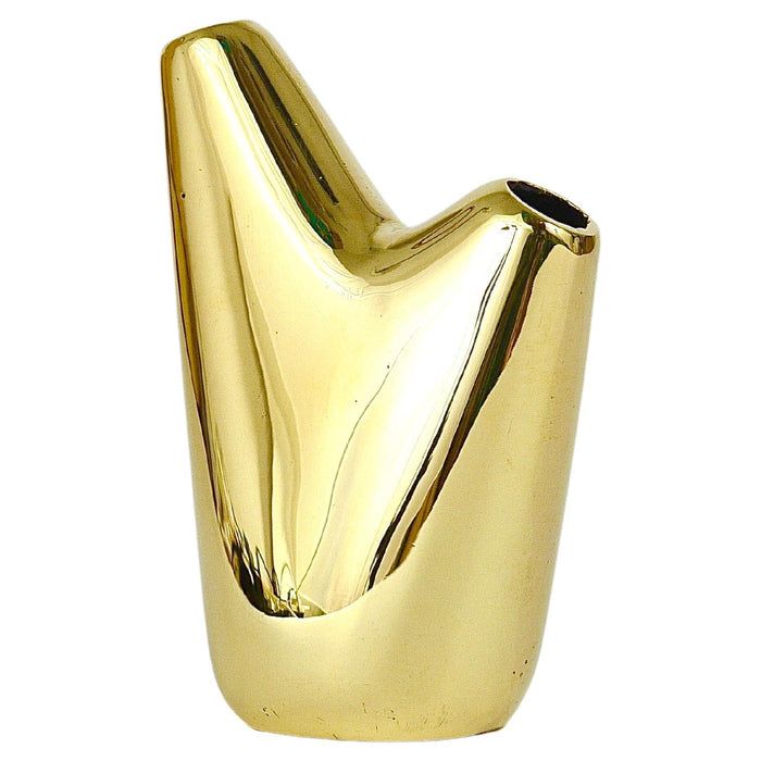 Mid-Century Modern Aorta Vase by Carl Auböck, Polished Brass, Austria