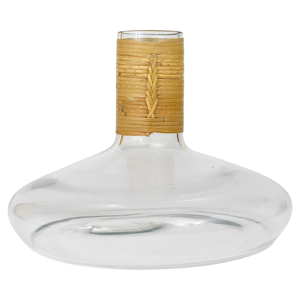 Carl Aubock Vase or Decanter with Wicker Top, Midcentury, Austria, 1950s