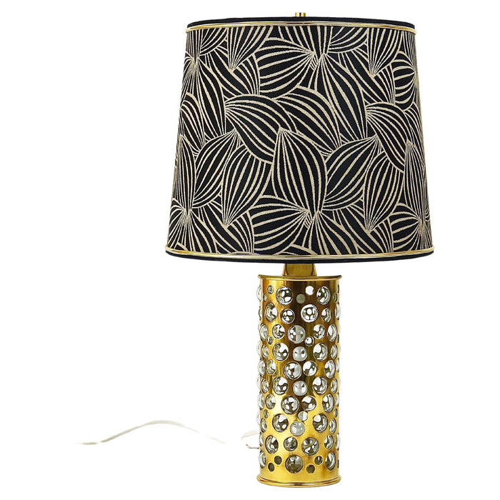 Rupert Nikoll Midcentury Brass Tube Bubble Glass Table Lamp, Austria, 1950s