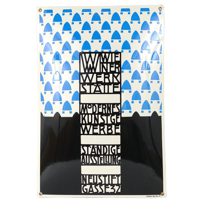 Josef Hoffmann Wiener Werkstätte Vienna Art Nouveau Enamel Advertising Sign