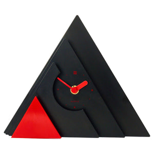Reloj de sobremesa o mesa piramidal posmoderno de Makiko Taniguchi, Japón, años 80