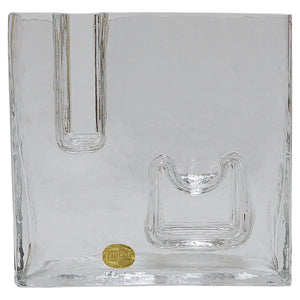 Vase Op Art en verre glacé par Claus Josef Riedel, Autriche