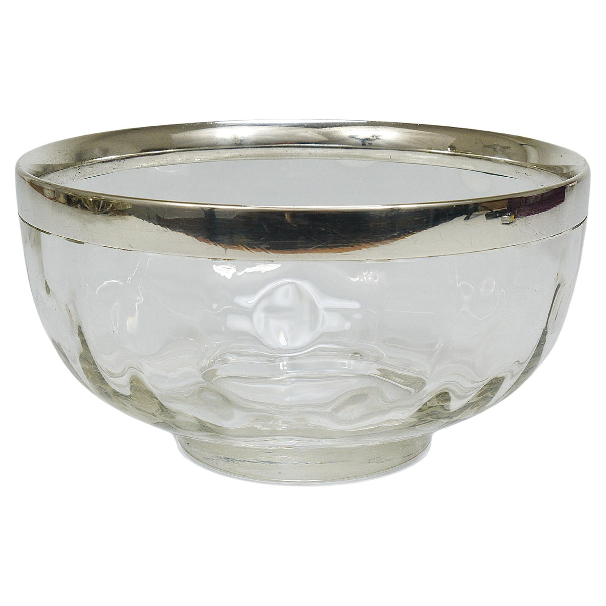 Coppa Meteor Art Nouveau di Koloman Moser con bordo in argento, Bakalowits Vienna, anni 1900