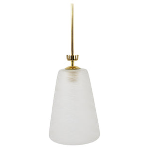 Suspension lanterne en laiton à couronne, style Gio Ponti, Mid-Century, Italie, années 1950