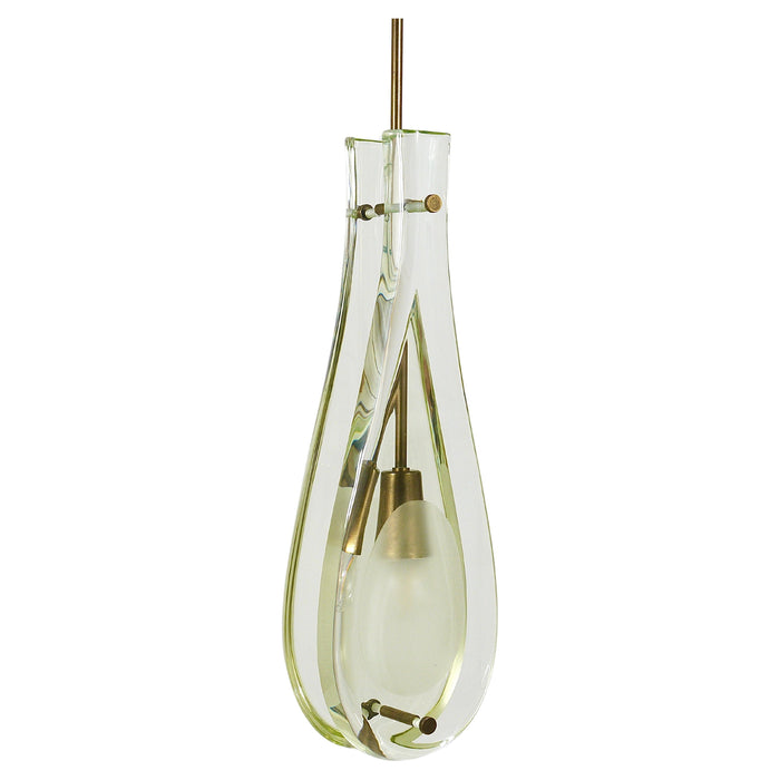 Max Ingrand For Fontana Arte Drop Pendant Lamp, Model 2259, Italy, 1960s