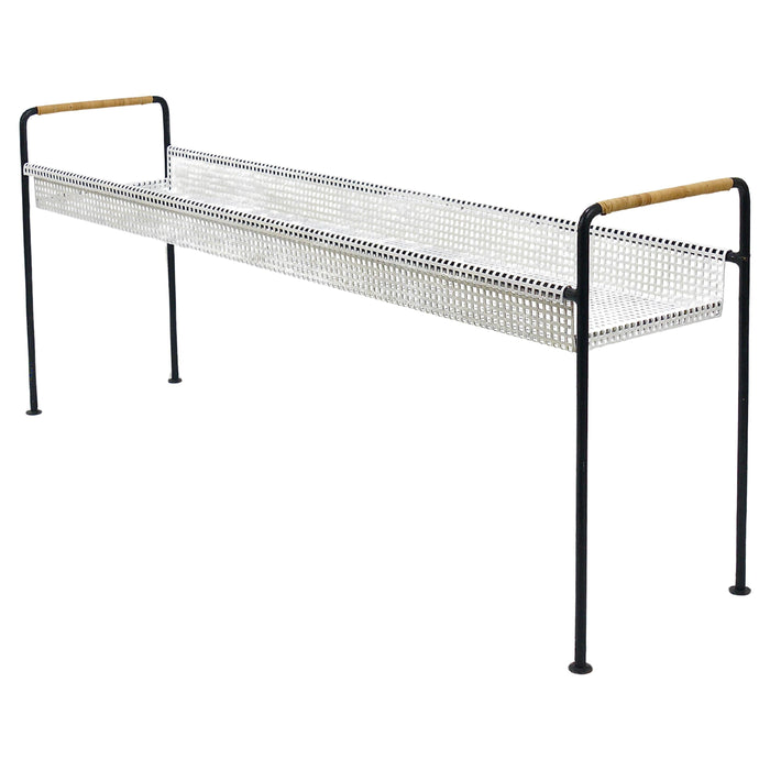 Carl Aubock Jardiniere, Plants Table or Bench, Flower Trough, Iron & Wicker