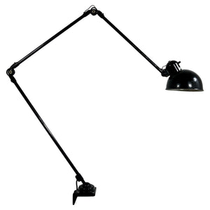 Christian Dell Bauhaus Industrial Table Clamp Wall Lamp, Koranda Austria, 1930s