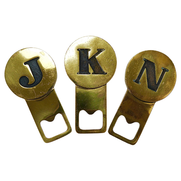 Carl Auböck Letter „N" Initials Brass Bottle Opener #4919, Vienna, 1960s