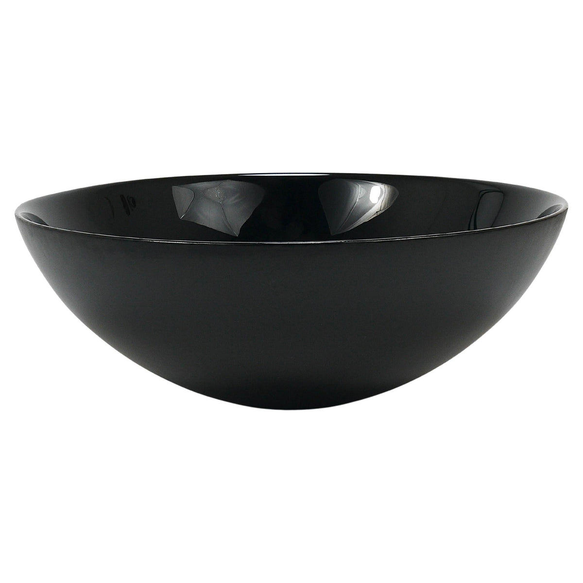 Riedel x Mesa Design Large Black Centerpiece Glass Bowl, Post-Modern Italy, 1980