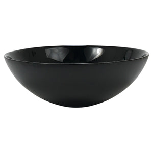 Riedel x Mesa Design Large Black Centerpiece Glass Bowl, Post-Modern Italy, 1980