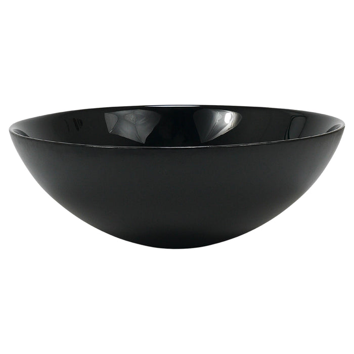 Riedel x Mesa Design Large Black Centerpiece Glass Bowl, Post-Modern Italy, 1980