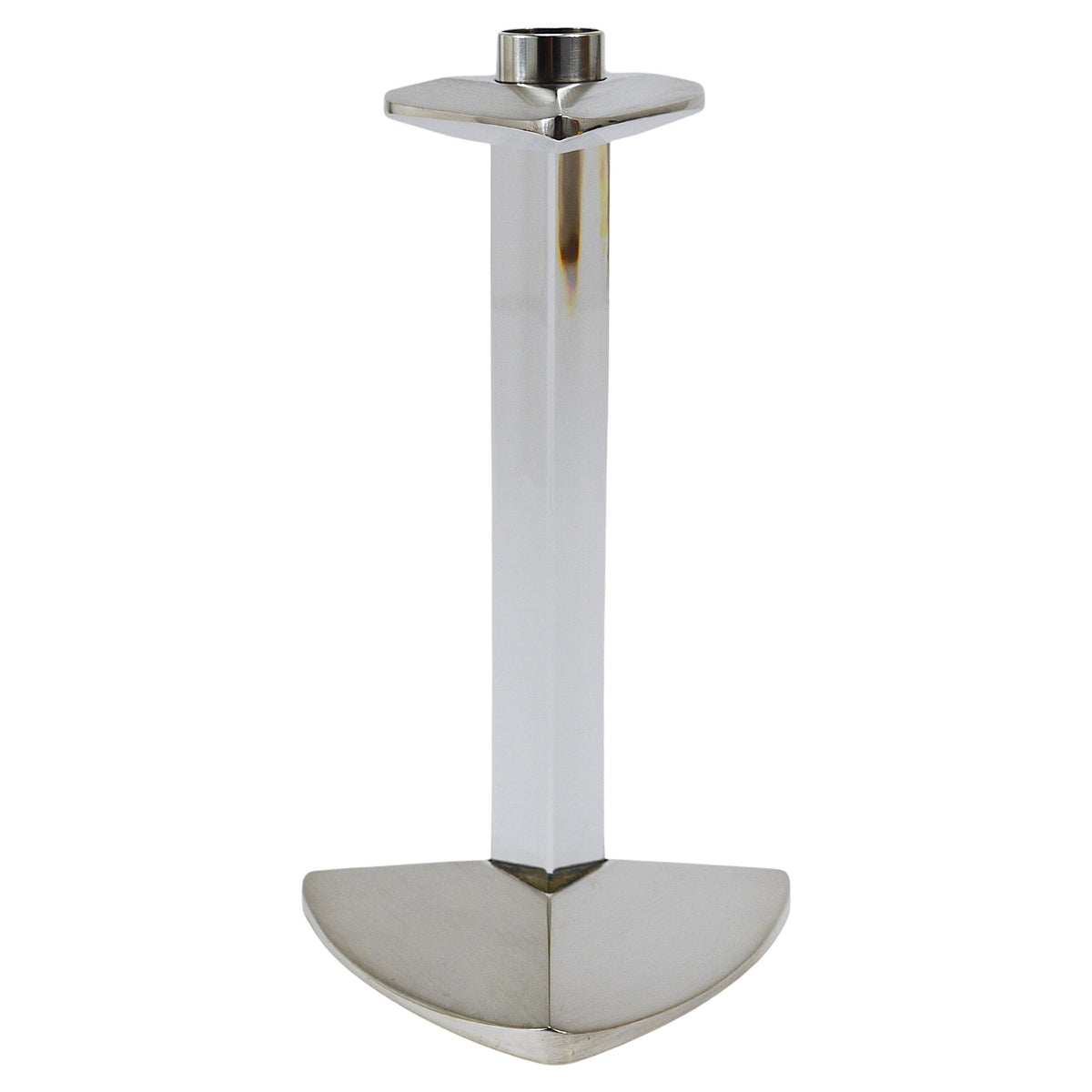 Bougeoir postmoderne en argent et cristal Riedel x Mesa, Italie, 1980