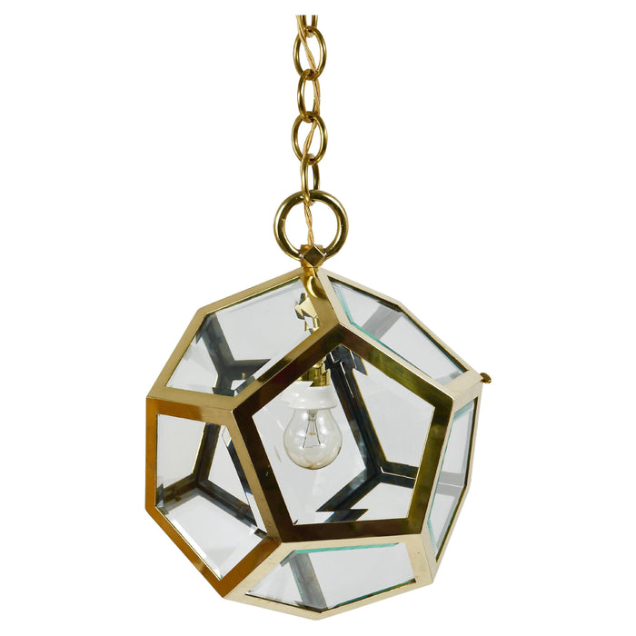 Adolf Loos Dodekaeder Pendant Lamp Chandelier, Friedrich Otto Schmidt, 1900s