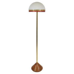 Lampadaire Febo de Roberto Pamio en marbre, laiton et verre de Murano par Leucos Italy