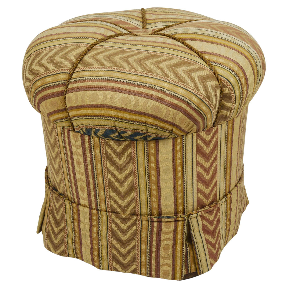 Tabouret pouf Art déco Friedrich Otto Schmidt, état d'origine, Vienne, années 1920