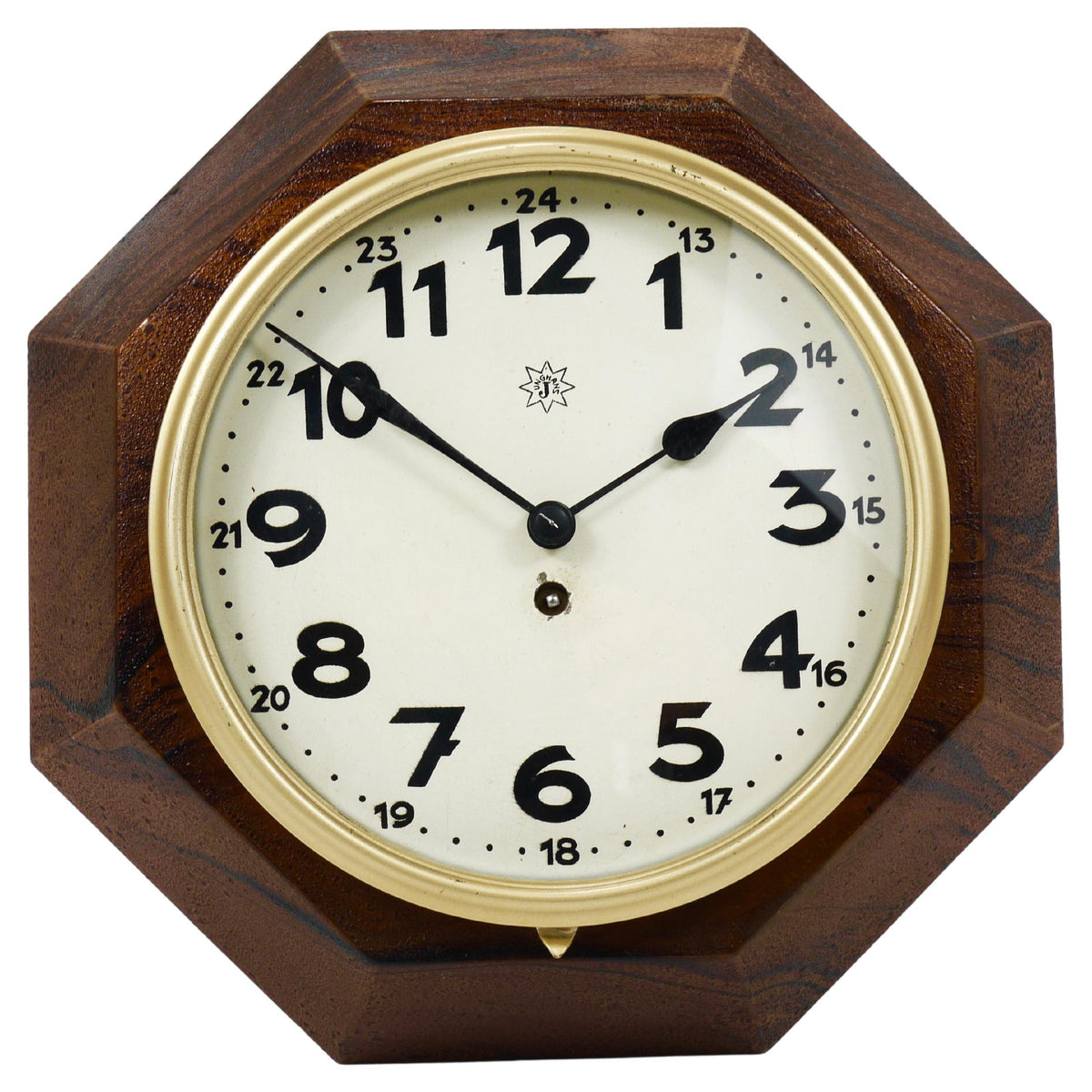 Adolf Loos Vienna Modernism Wall Clock by Junghans, Germany, 1920s