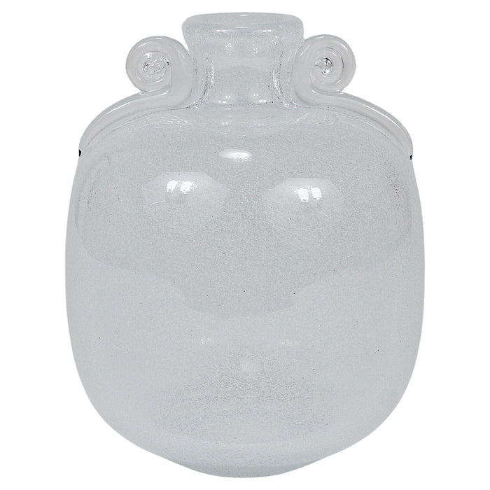Seguso Vetri d’Arte Pulegoso Bubble Vase with Handles, Murano, Italy 1950s