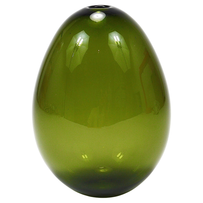 Kaj Franck Saippuakupla Green Soap Bubble Art Glass Vase, Nuutajärvi Finland