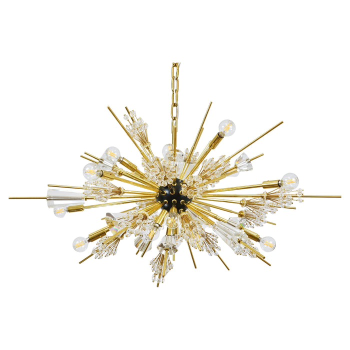 Huge J.L. Lobmeyr Metropolitan Opera Sputnik Crystal Brass Met Chandelier Vienna