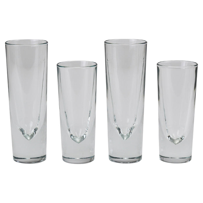 14 Carlo Moretti Solid Aperitif Bar Bullet Drinking Glasses, Italy, 1970s