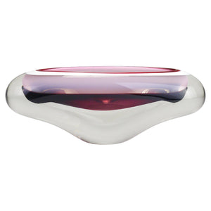 Josef Hospodka Sommerso Multi-Color Studio Art Glass Bowl, Czechoslovakia, 1960s