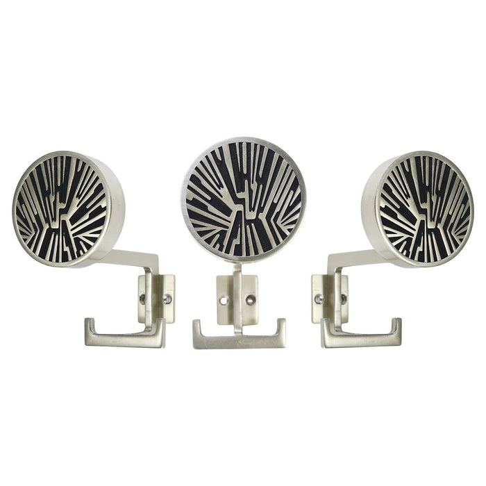 Set of 4 Op-Art Wall Coat Hooks, Mid-Century Modern, Austria, 1960s