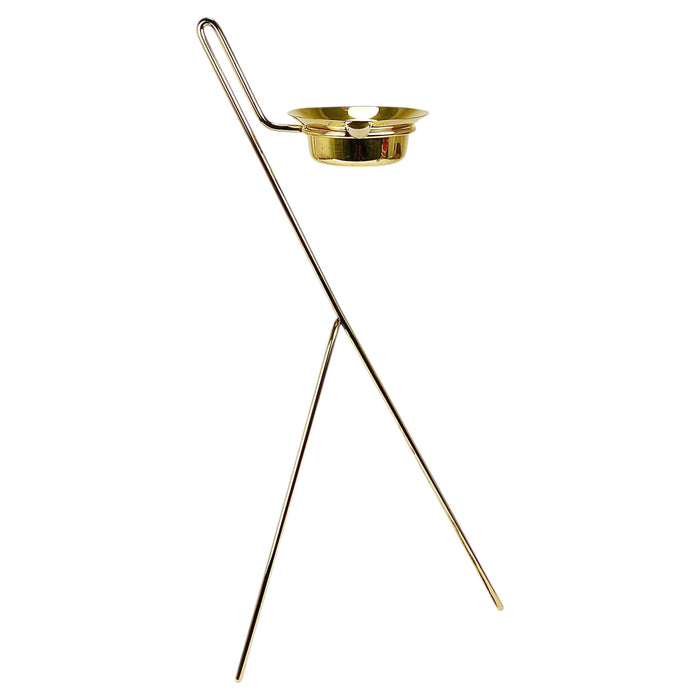 Rare Carl Auböck Brass Standing Floor Ashtray, Smoking Stand, Austria, 1950s