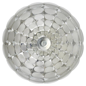 Peill & Putzer Large Round Op Art Glass Sconce, Wall Lamp, Flush Mount, 1970s