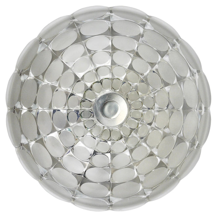 Peill & Putzer Large Round Op Art Glass Sconce, Wall Lamp, Flush Mount, 1970s