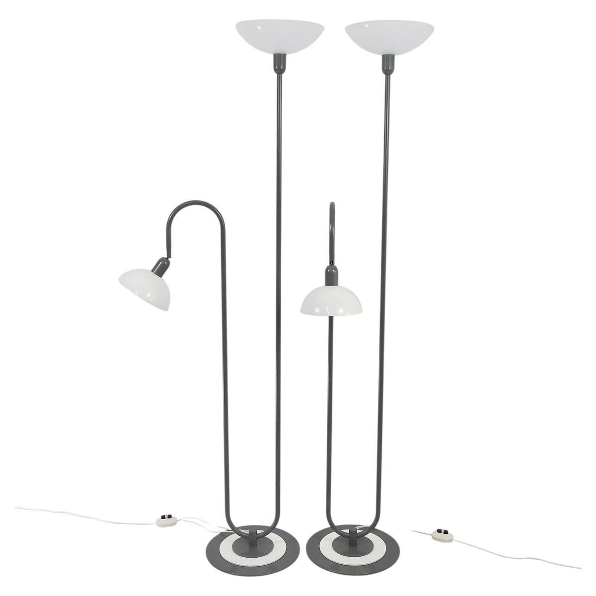 2 lampadaires postmodernes style Memphis, années 1980, torchère, Italie, années 1980