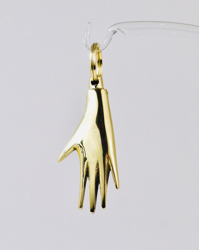 Carl Auböck Handcrafted Midcentury Hand Brass Figurine Key Ring Chain Holder