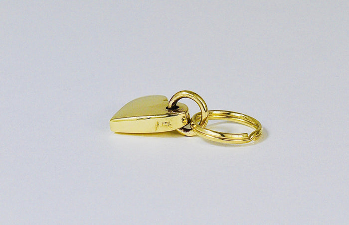 Carl Auböck Handcrafted Midcentury Brass Heart Figurine Key Ring Chain Holder