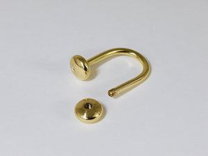 Carl Auböck Handcrafted Midcentury U-Shaped Brass Key Ring Chain Holder Knopferl