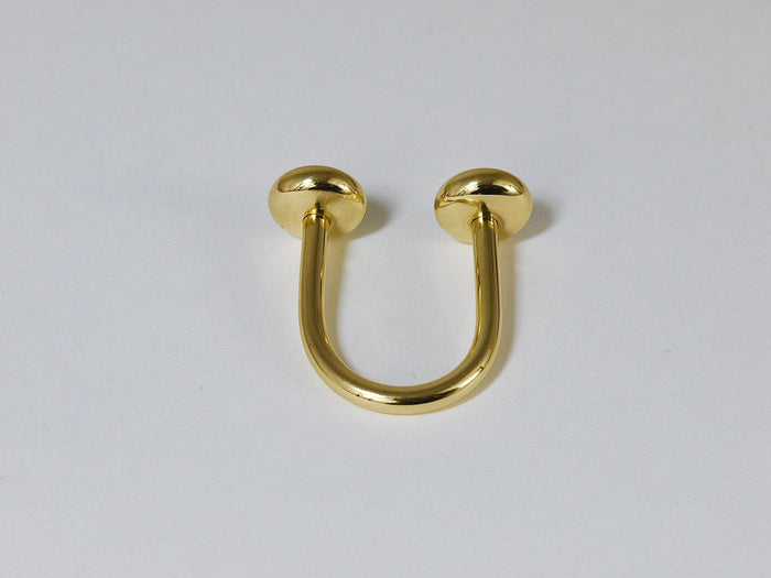 Carl Auböck Handcrafted Midcentury U-Shaped Brass Key Ring Chain Holder Knopferl