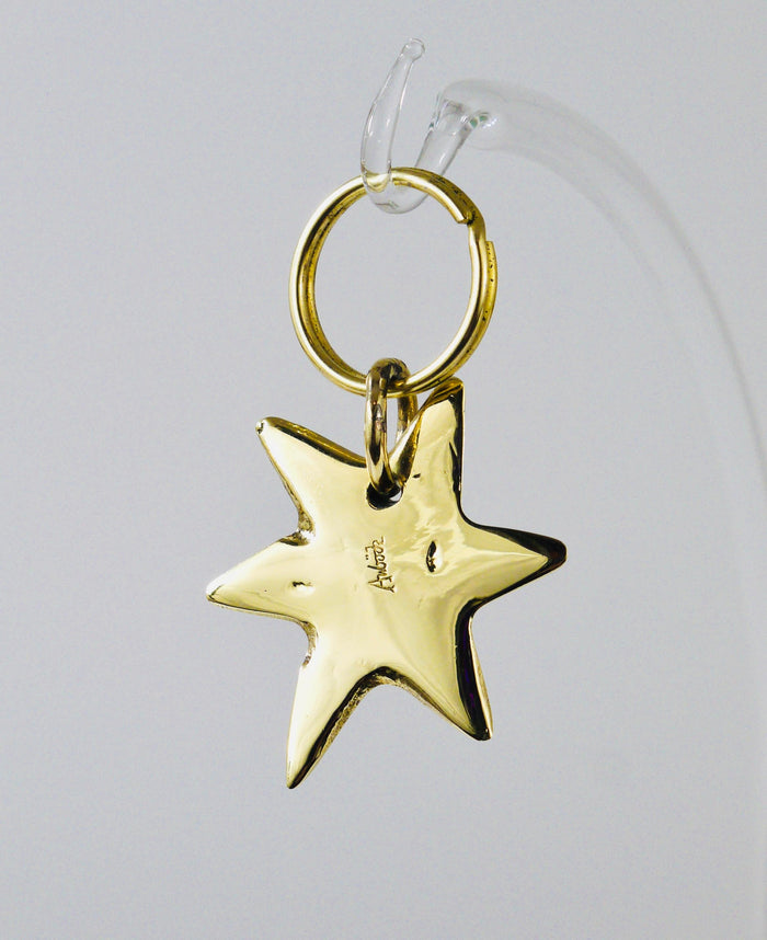 Carl Auböck Midcentury Brass Star Sea Star Starfish Key Ring Chain Holder